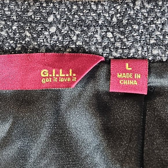 G.I.L.I Women Tweed Lace Accent Pencil Skirt Size Large - Picture 11 of 14